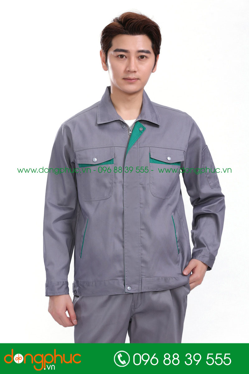Mẫu bảo hộ màu ghi phối xanh lá
